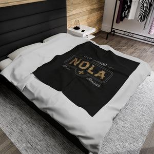 Authentic NOLA Oversized Velveteen Plush Blanket