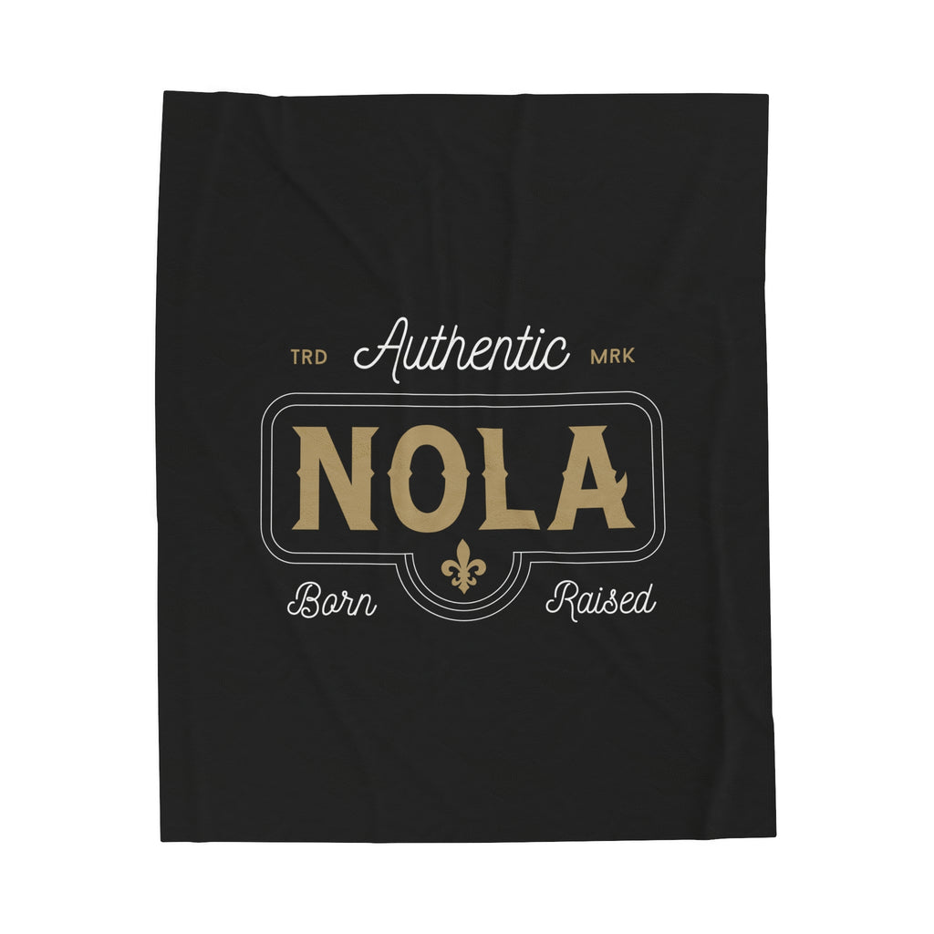 Authentic NOLA Oversized Velveteen Plush Blanket