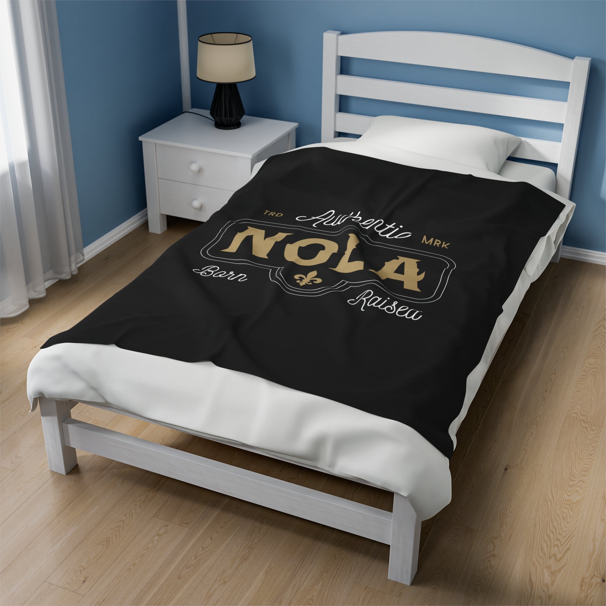 Authentic NOLA Oversized Velveteen Plush Blanket